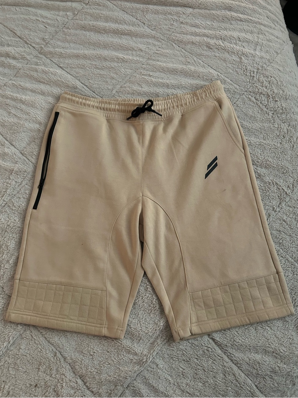 DOYOUEVEN Men's Cream Athletic Drawstring Shorts, SlimFit, Size XXL